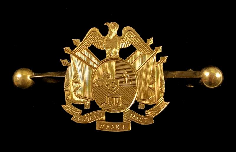Boer War Coat of arms of the Transvaal gold brooch