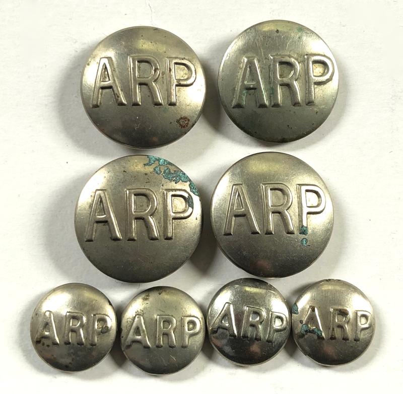 Air Raid Precautions ARP bluette overall nickel non matching set of buttons