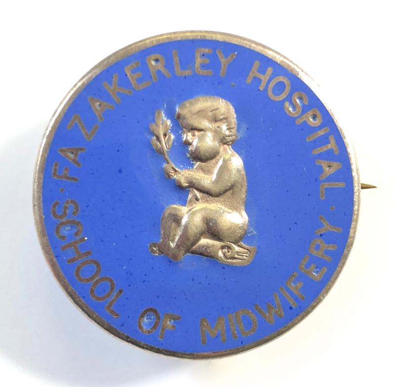 Fazakerley Hospital School of Midwifery 1979 silver nurses badge Liverpool