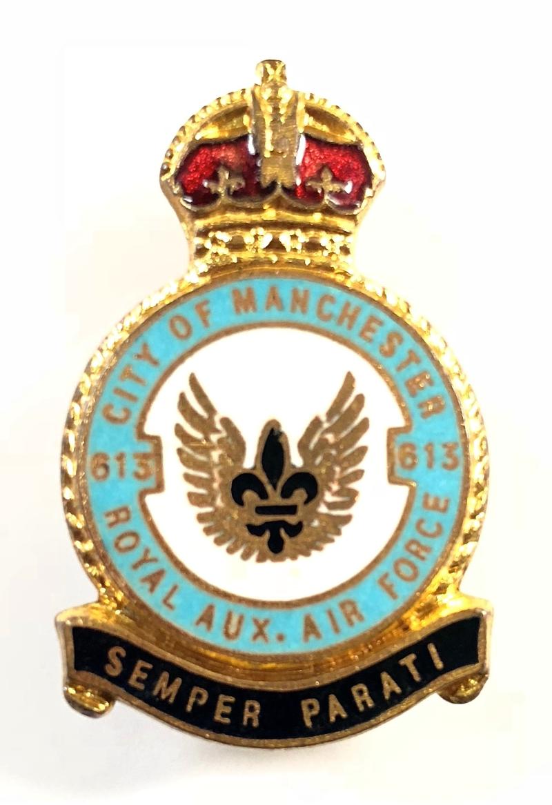 RAF No 613 City of Manchester Squadron Royal Air Force badge H.W.Miller