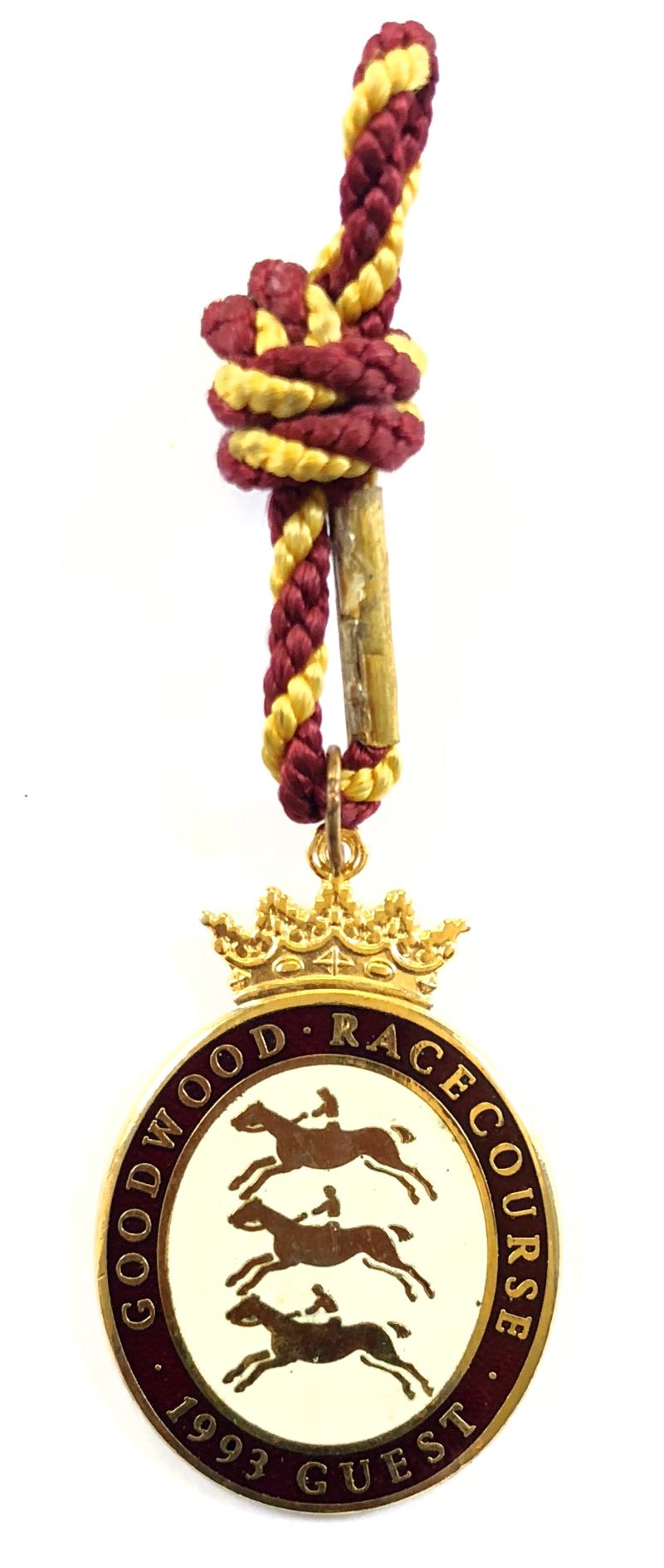 Goodwood Racecourse 1993 Guest horse race badge
