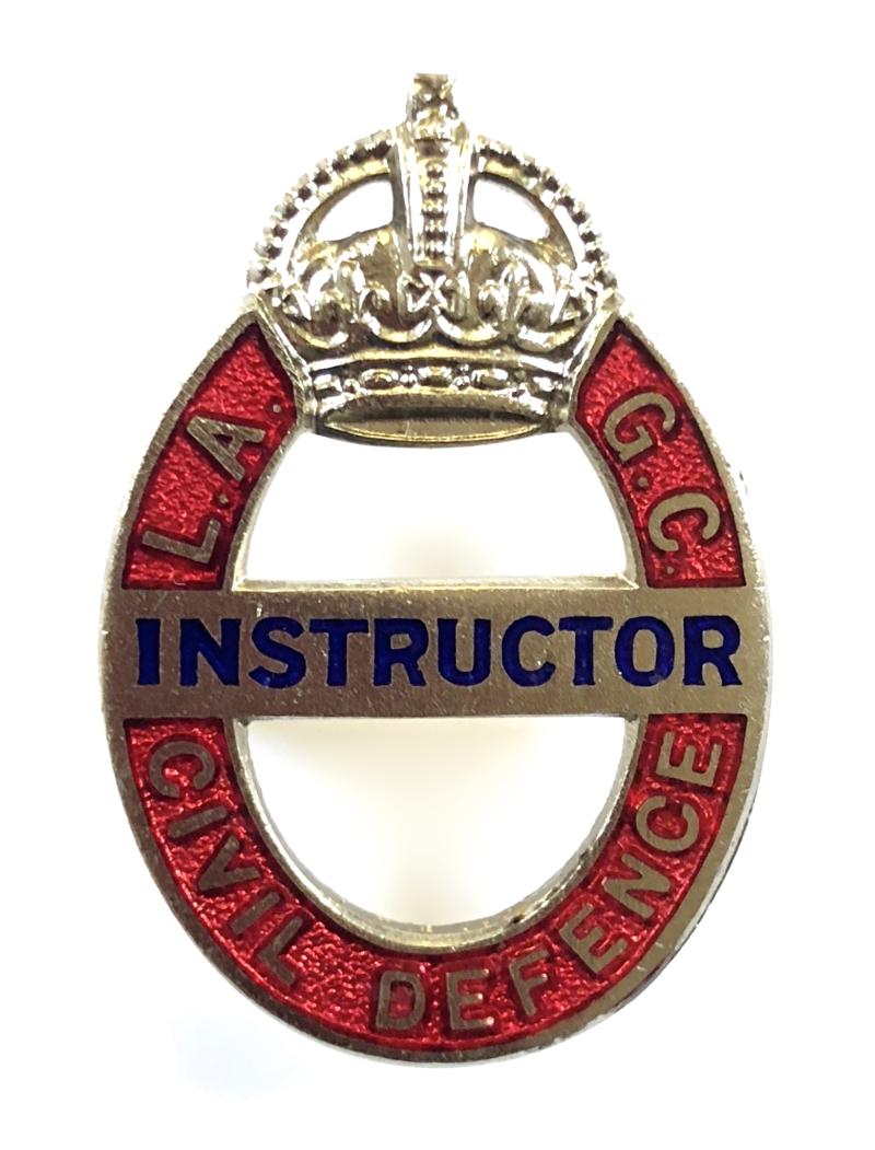 WW2 Local Anti Gas Course LAGC Civil Defence instructor badge