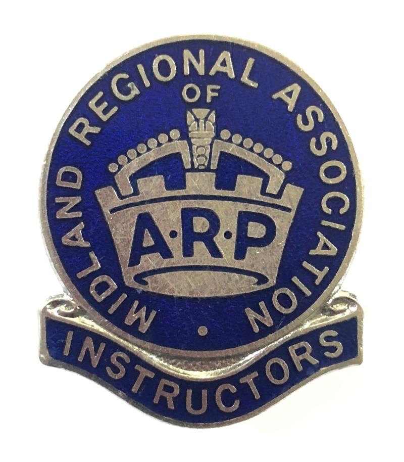 WW2 Midland Regional Association of ARP Instructors badge