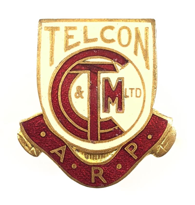 WW2 Telegraph Construction and Maintenance Co Telcon ARP badge