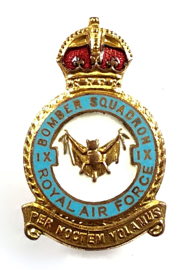 RAF No 9 Bomber Squadron Royal Air Force badge circa 1940s
