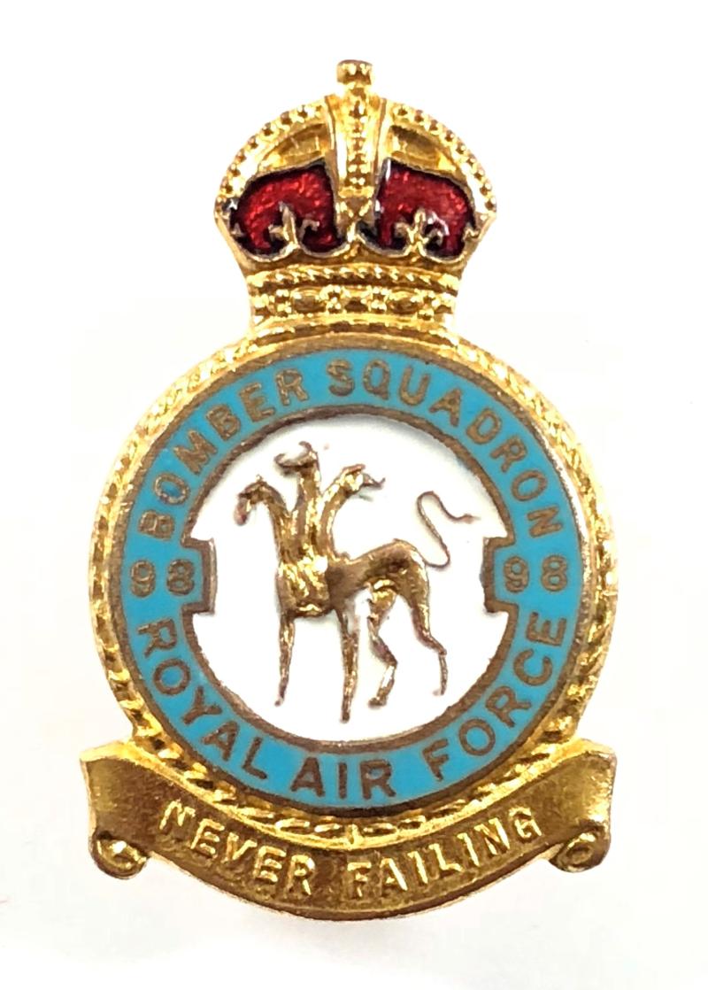 RAF No 98 Bomber Squadron Royal Air Force badge circa 1940s