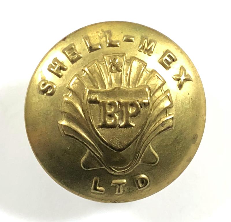 Shell-Mex & BP Ltd petroleum company brass button by H.Lotery & Co Ltd