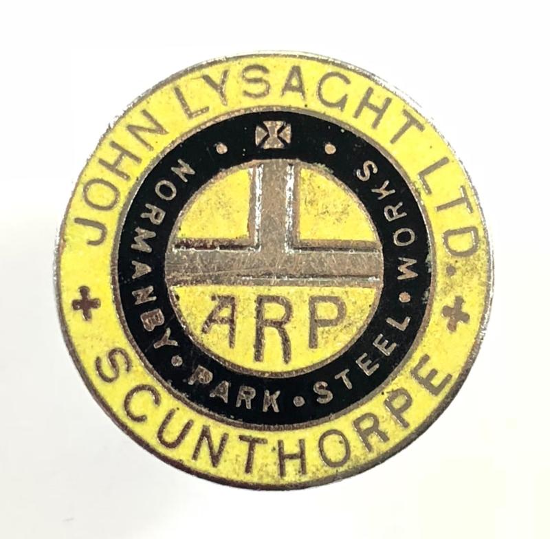 John Lysaght Ltd ARP air raid precautions badge