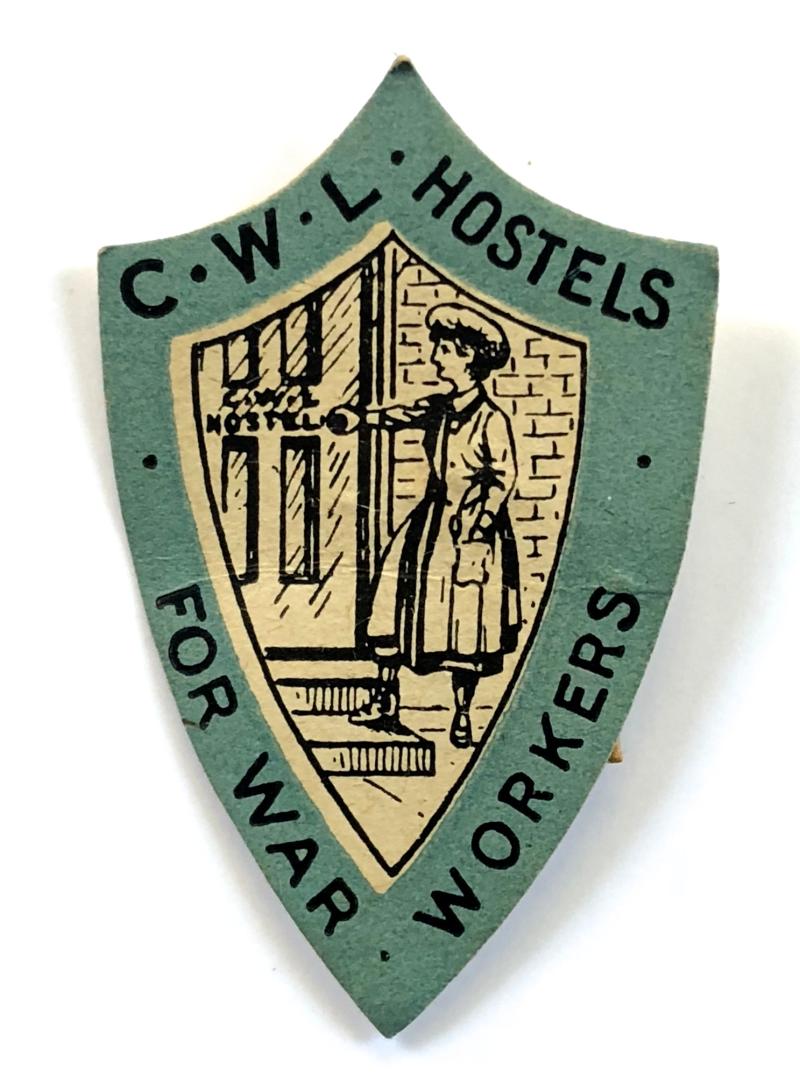 WW1 Catholic Women’s League CWL Hostels for War Workers charity flag day badge