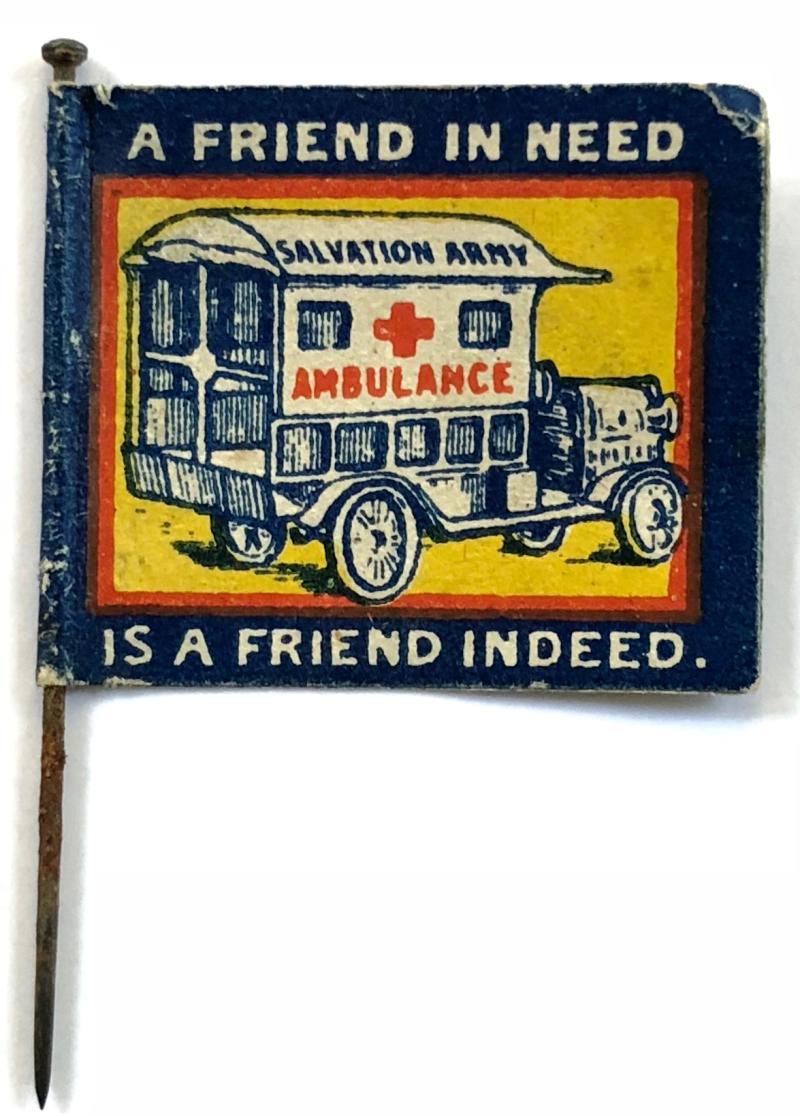 WW1 Salvation Army Ambulance Soldiers Rest Huts fundraising flag day badge