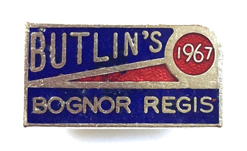 Butlins 1967 Bognor Regis holiday camp signpost badge