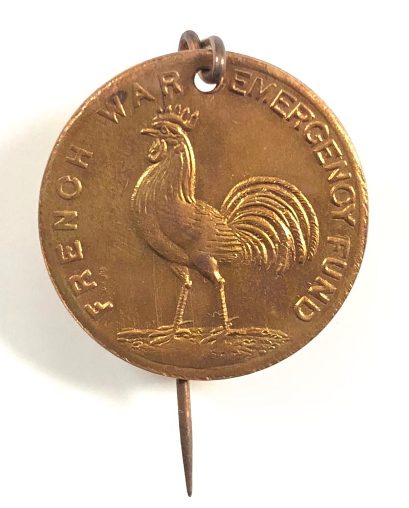 WW1 French War Emergency Fund fundraising pin badge