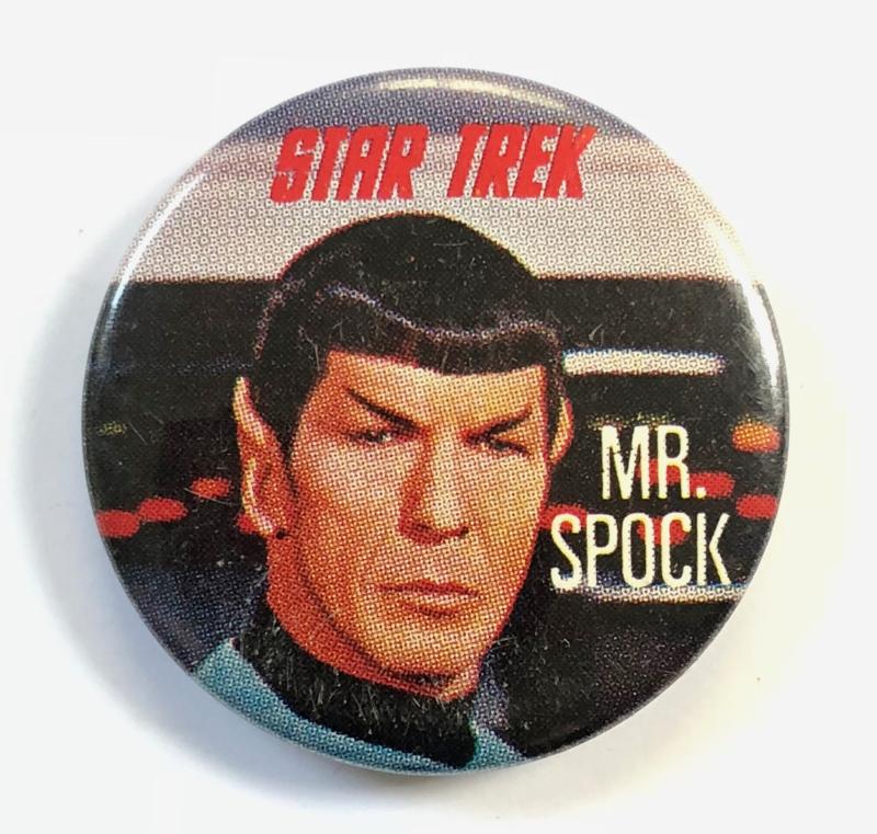 Star Trek Mr. Spock pin button advertising badge 1969 Paramount Pictures