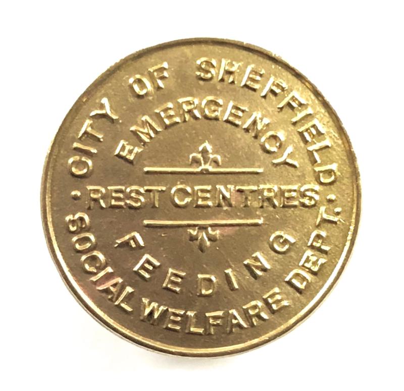 WW2 City of Sheffield Rest Centres air raid welfare badge