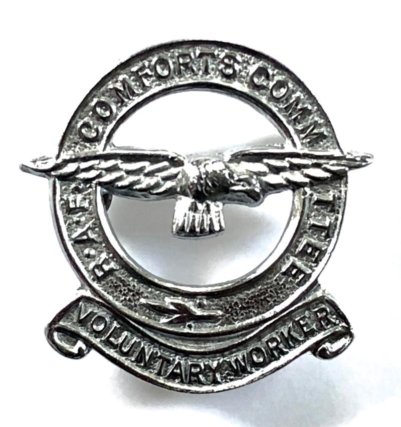 WW2 Royal Air Force RAF Comforts Committee volunteer worker economy badge