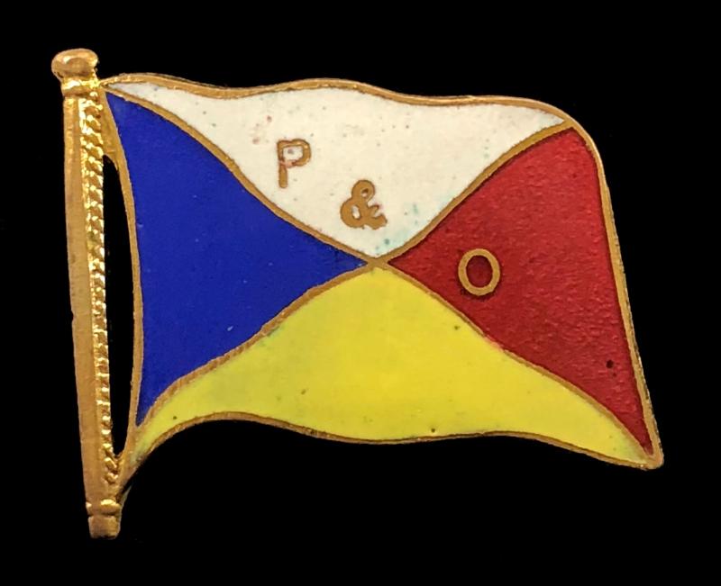 Peninsular and Oriental Steam Navigation Co P&O House Flag pin badge