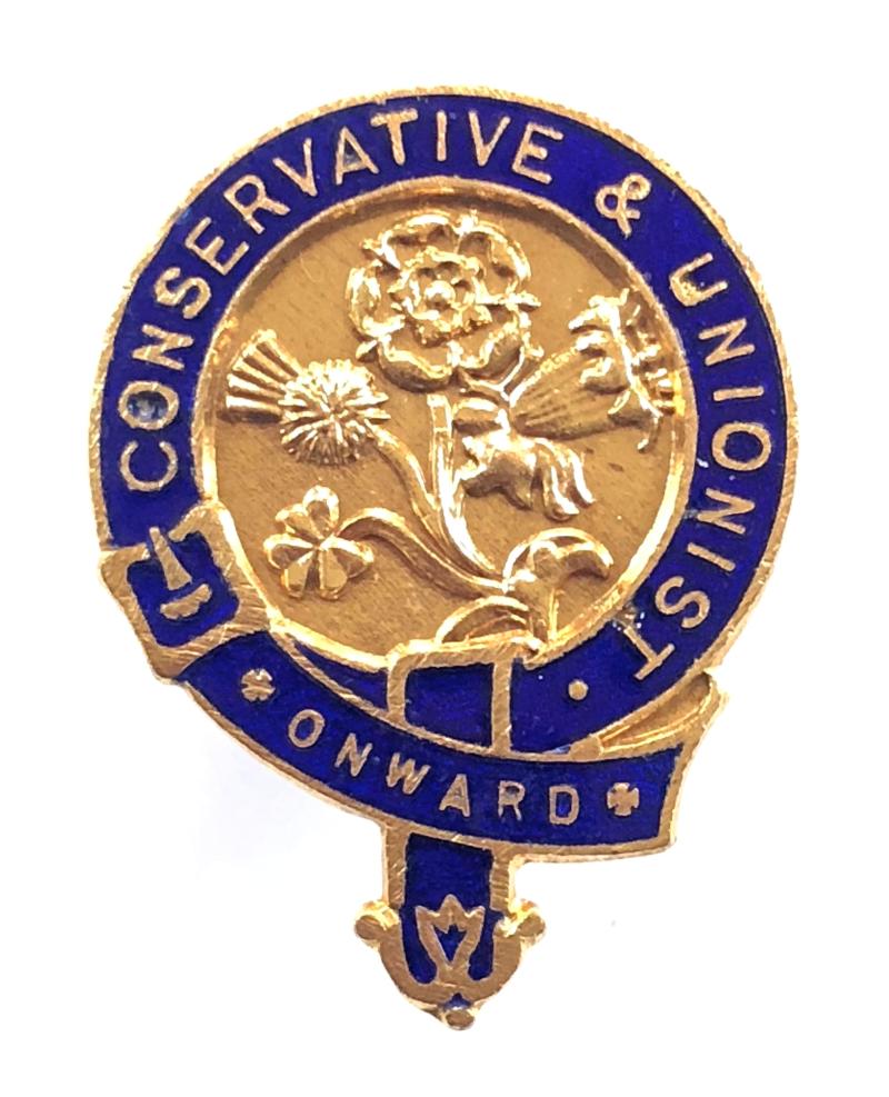 Conservative & Unionist political party supporters lapel badge