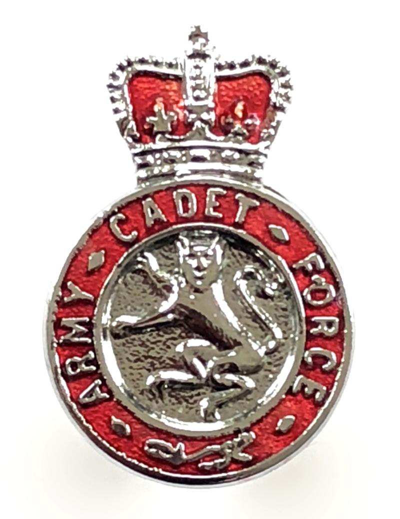 Army Cadet Force chrome and enamal lapel badge