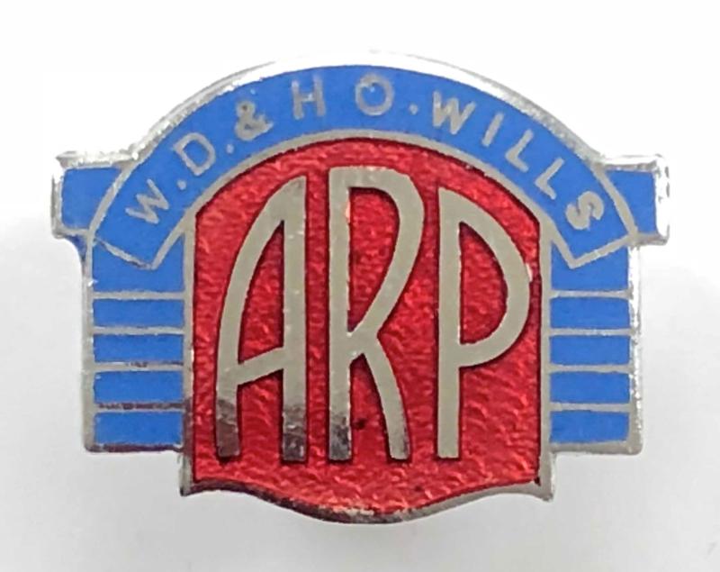 WD & HO Wills ARP warden Air Raid Precautions badge Cigarettes Pipe Tobacco Bristol