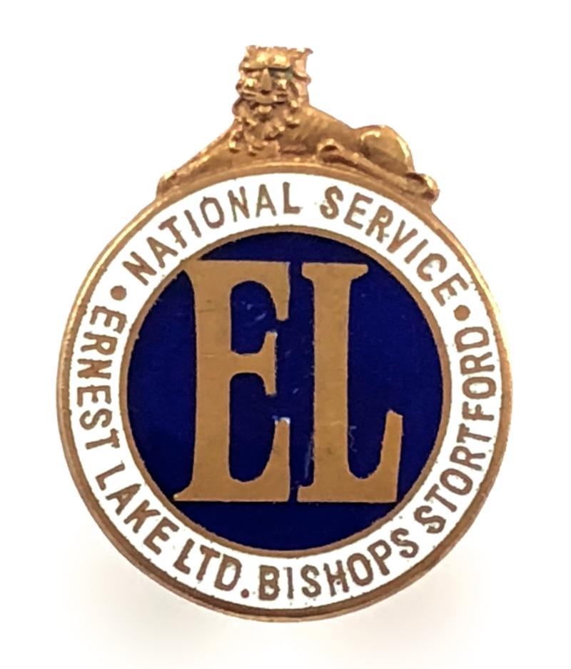 Ernest Lake Ltd Bishop's Stortford Aircraft Industry Suppliers National Service badge