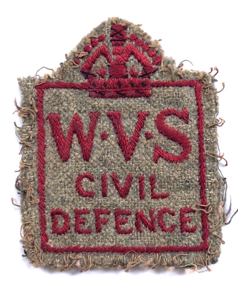 Womens Voluntary Service WVS Civil Defence cloth badge