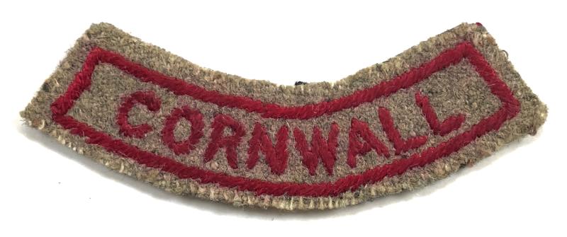Womens Voluntary Service WVS Cornwall County title cloth badge
