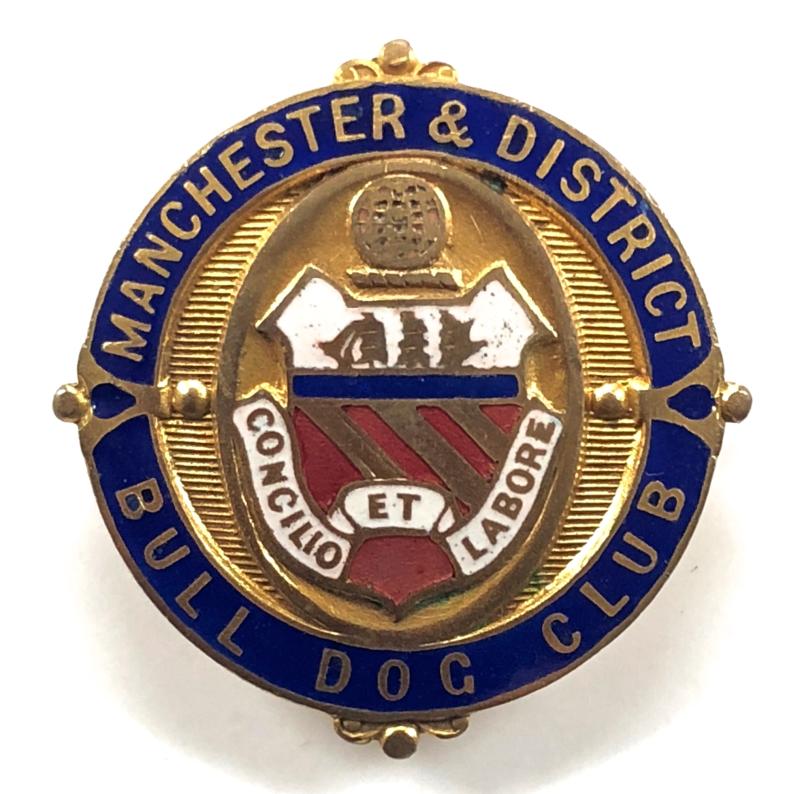 Manchester & District BullDog Club pin badge circa 1930's