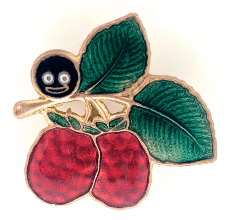 Robertsons pre war Golly raspberry fruit advertising badge Regd 768826