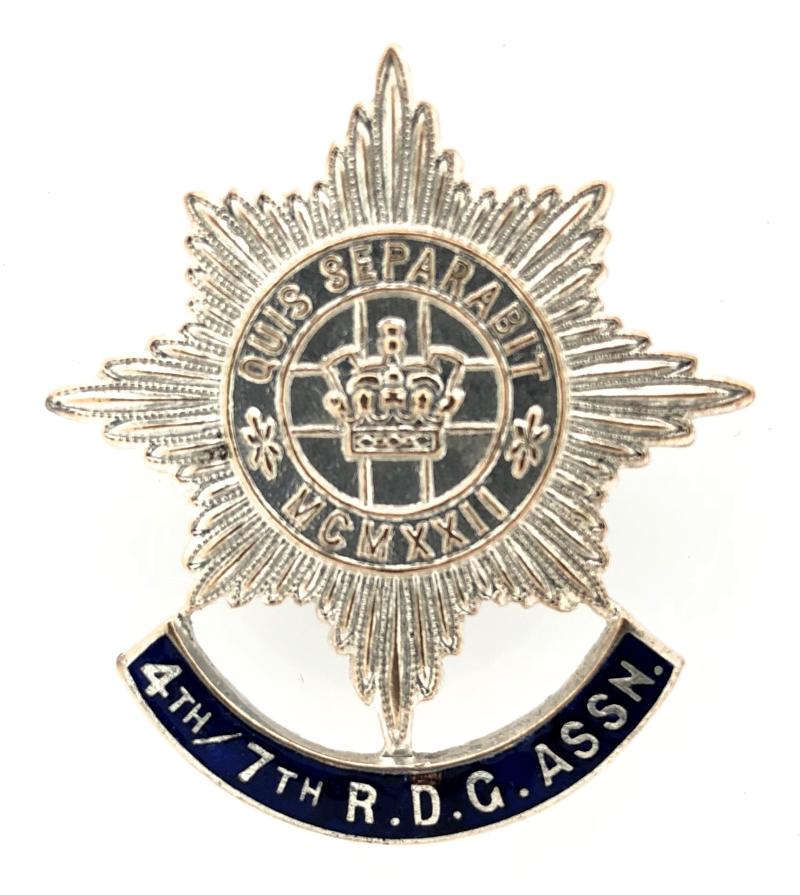 4th/7th Royal Dragoon Guards Association lapel badge