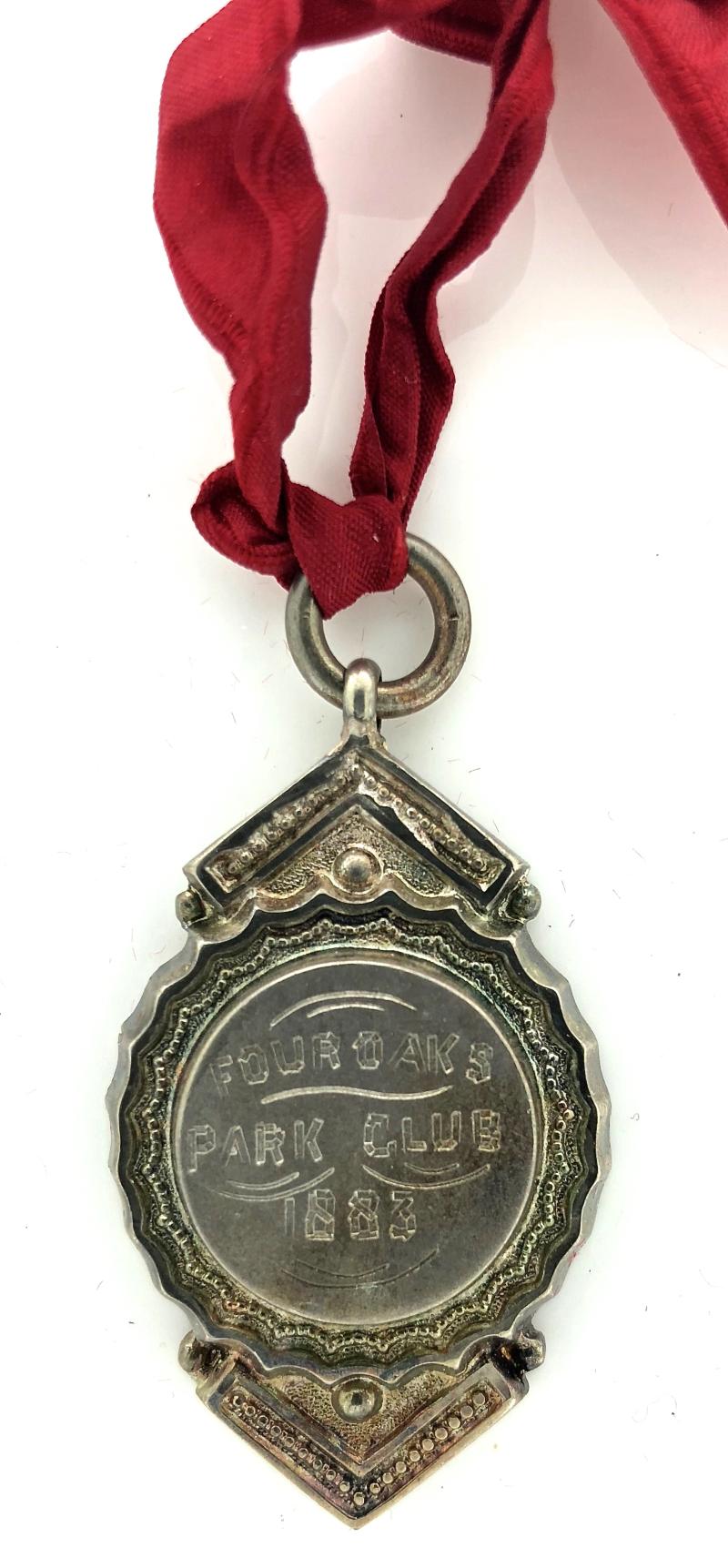 1883 Four Oaks Park Club horse racing badge
