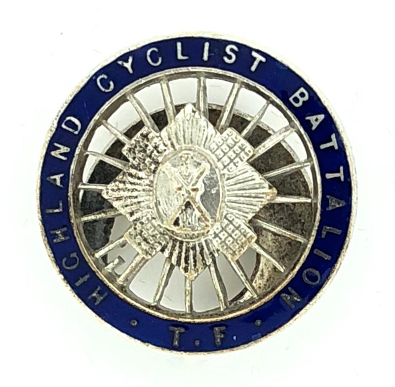 WW1 Highland Cyclist Battalion TF lapel badge