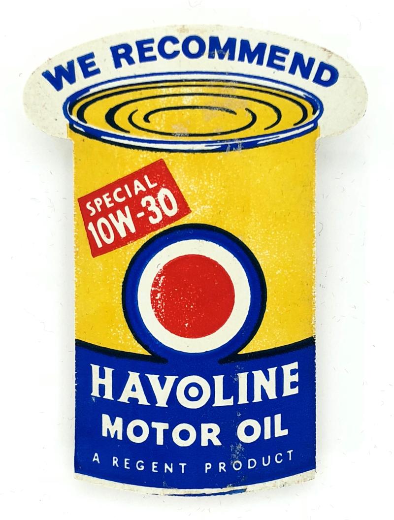 Havoline Motor Oil Special 10w30 large vintage advertising badge
