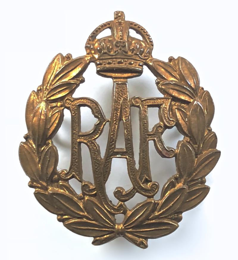 Royal Air Force brass other ranks RAF cap badge