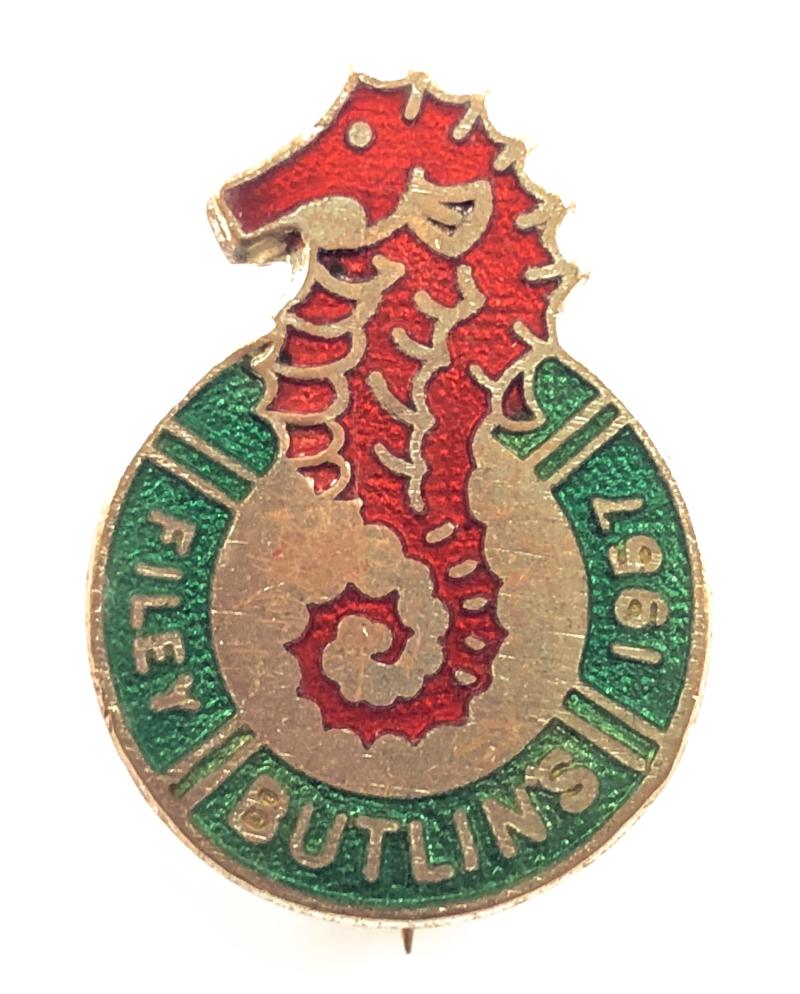 Butlins 1957 Filey holiday camp seahorse badge