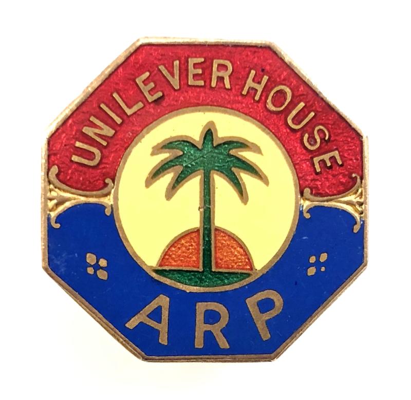 WW2 Unilever House ARP air raid warden badge