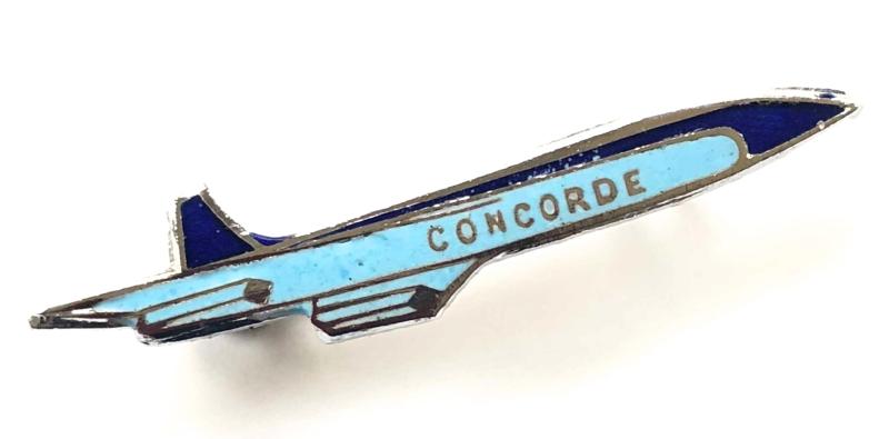 Concorde aeroplane miniature enamel promotional pin badge