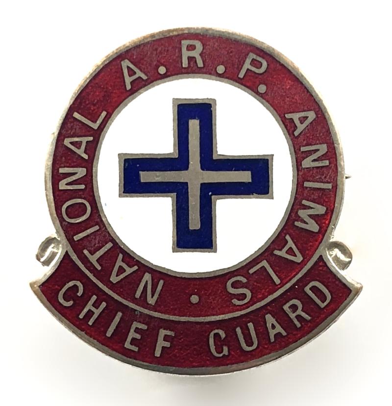 WW2 National ARP Animals Chief Guard air raid precaution badge