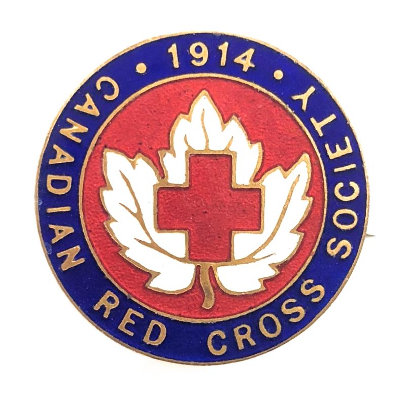 WW1 Canadian Red Cross Society 1914 pin badge
