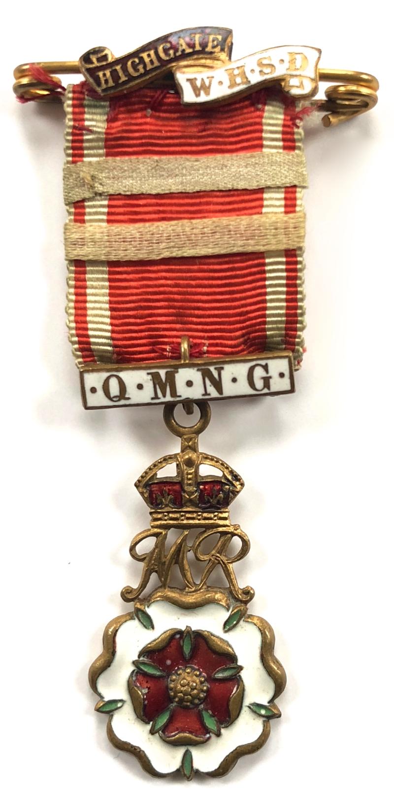 WW1 QMNG Highgate War Hospital Supply Depot badge