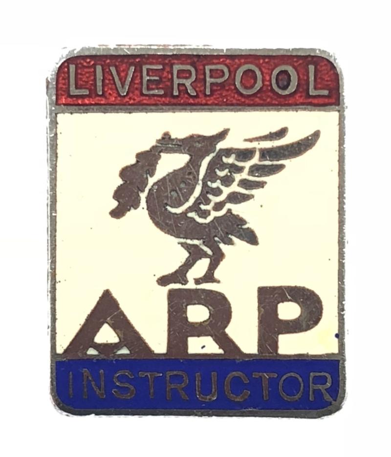 WW2 Liverpool ARP Instructor air raid precautions badge