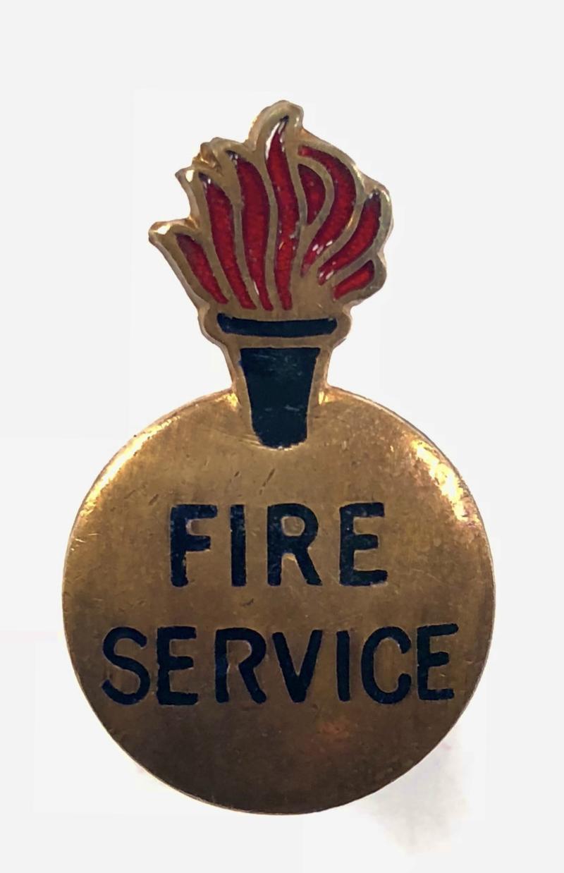 WW2 Fire Service officially numbered lapel badge