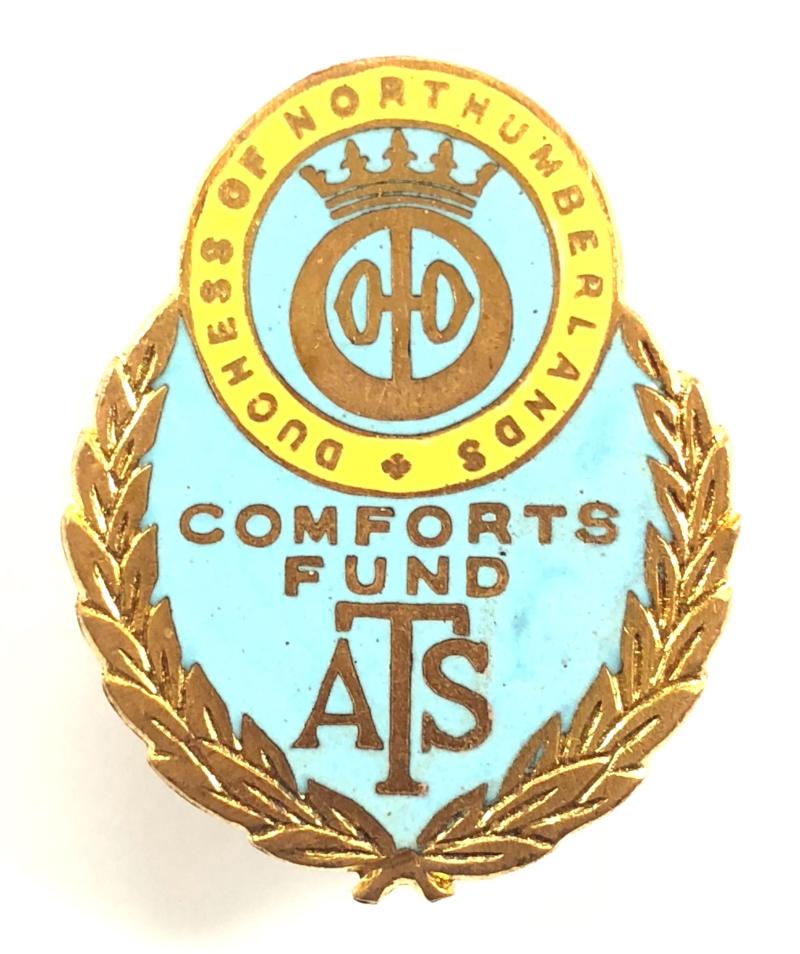 WW2 Duchess of Northumberlands Comforts Fund for the ATS pin badge