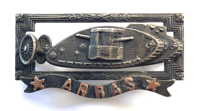 WW1 Tank Corps Arras battle brooch pin badge