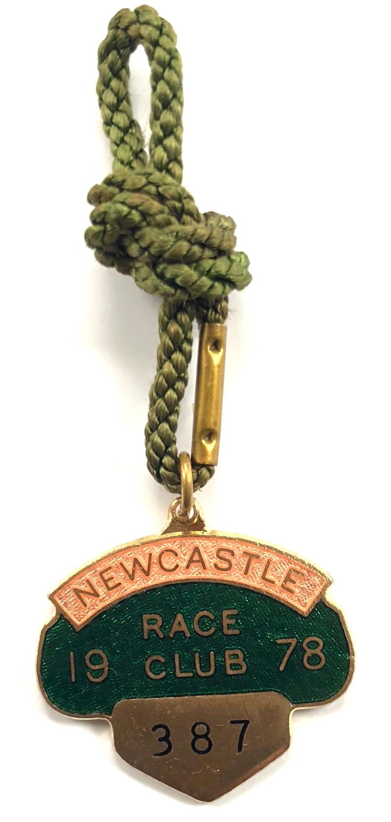 1978 Newcastle Race Club horse racing badge