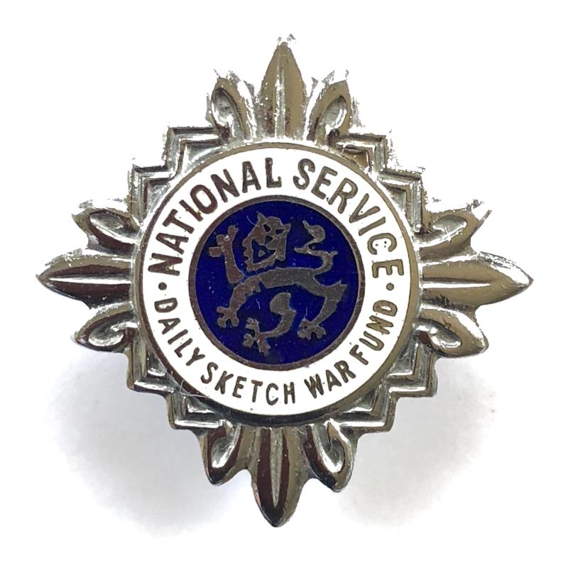 National Service Daily Sketch War Fund badge