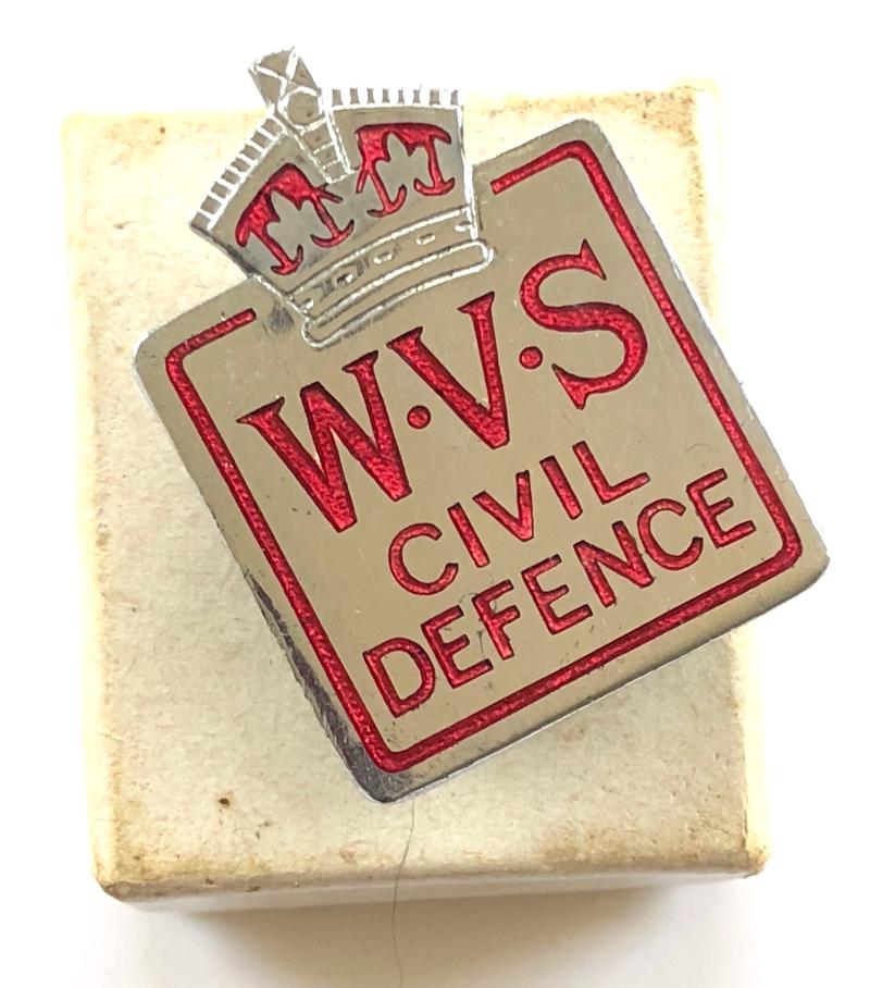 WW2 Womens Voluntary Service WVS Civil Defence home front badge