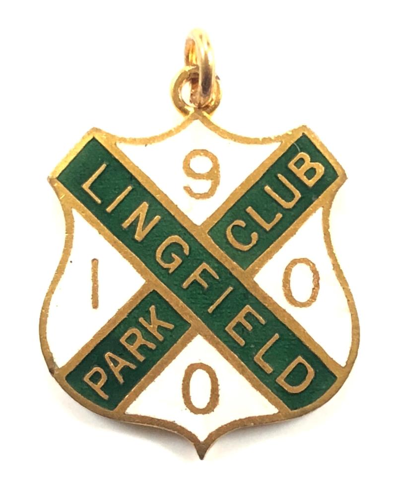 1900 Lingfield Park horse racing club badge