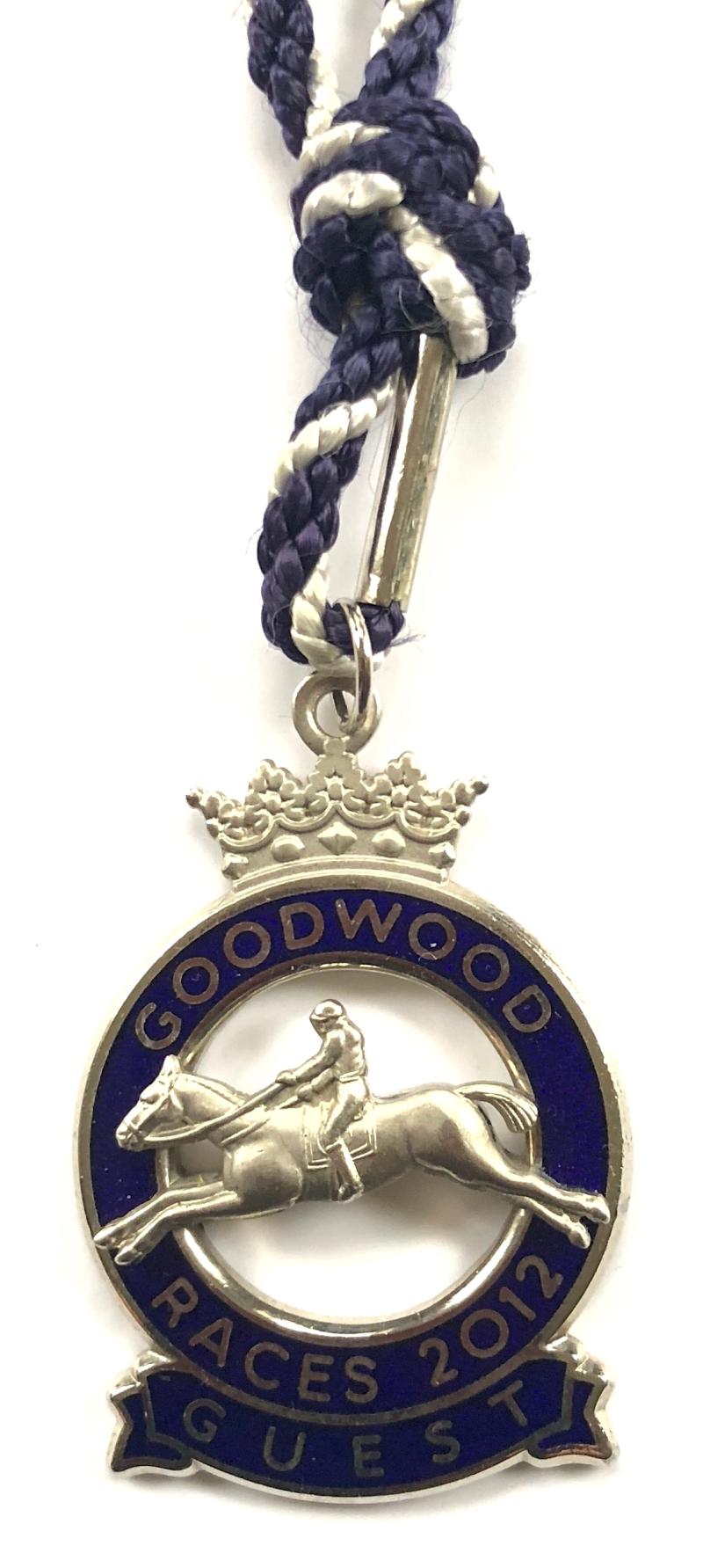 2012 Goodwood Racecourse horse racing club Guest badge