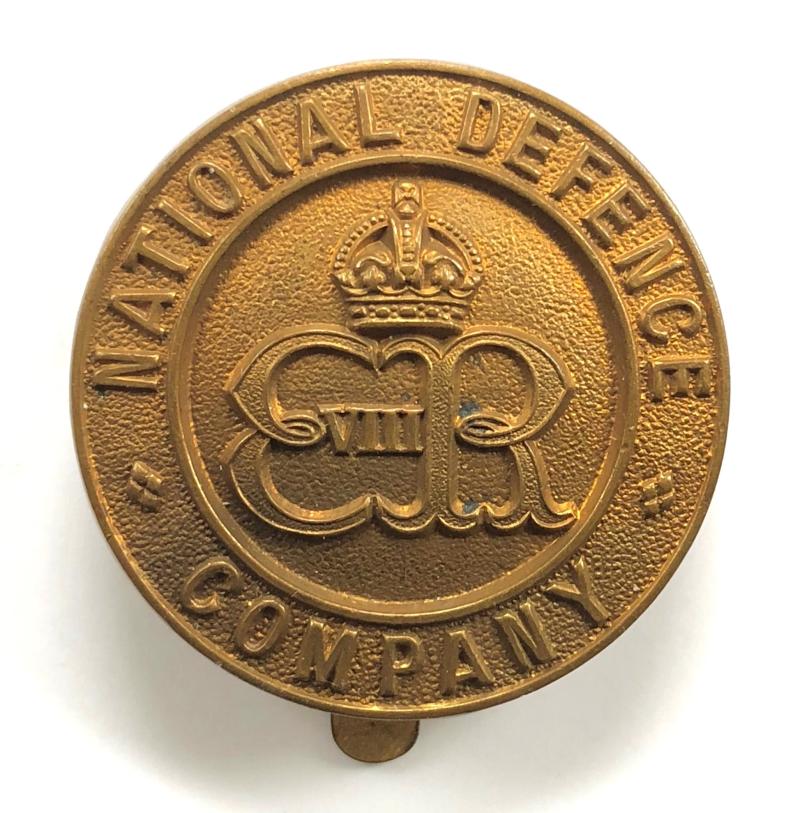 National Defence Company Edward VIII cap badge