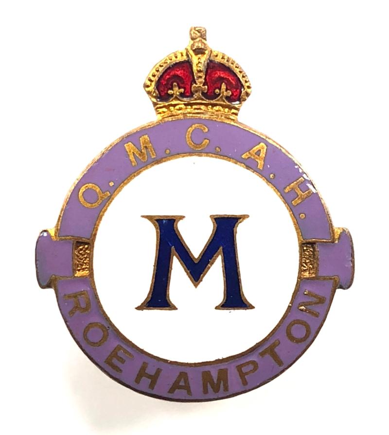 WW1 Queen Mary Convalescent Auxiliary Hospital Roehampton badge